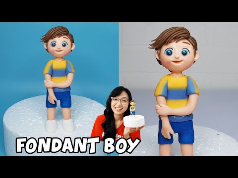 Fondant Boy Cake Topper | Fondant boy tutorial | Simple boy cake topper | Boy Cake Topper