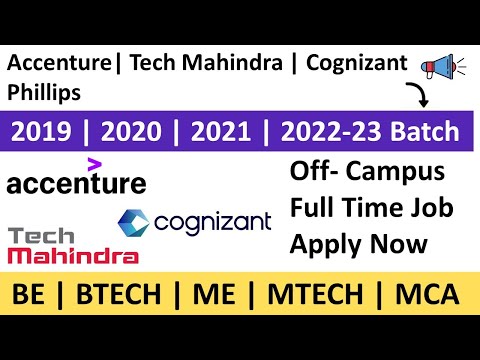 Accenture Tech Mahindra Cognizant Philips Off Campus drive 2022 Recruitment Career4freshers