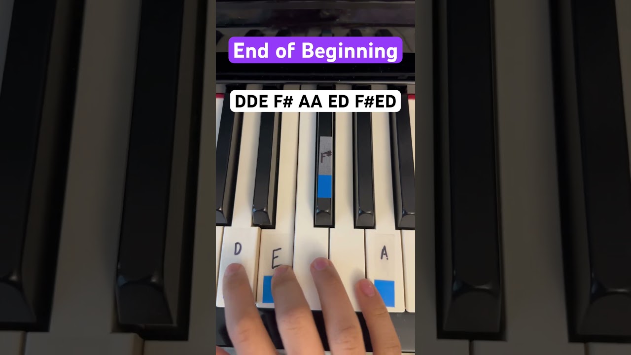 End of Beginning - Djo - Easy Piano Tutorial #chicago