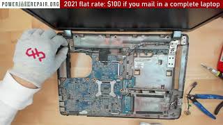 HP ProBook 4540S disassembly laptop charge port power jack repair fix taking apart tear down guide