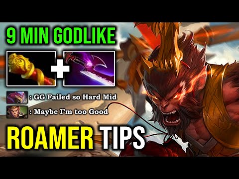 HOW TO ROAMING MONKEY KING | 9 MIN GODLIKE AMAZING TREE JUMP 100% COUNTER EVERYONE 7.27 DOTA 2