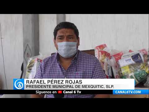 Alcalde de Mexquitic de Carmona entrega apoyos alimenticios a personas afectadas por pandemia