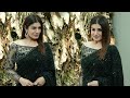 Raveena Tandon L00KS Stunning In Black Saree Armaan Jain Wedding Recepition