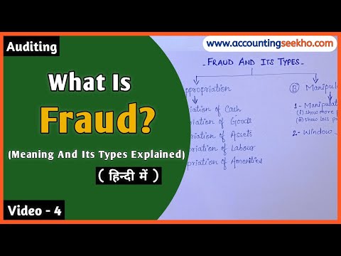 Auditing में Fraud किसे कहते हैं Fraud कितने Types के होते हैं ।। Meaning Types of Frauds ।।