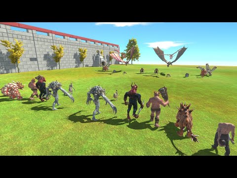 2 VS 2 FANTASY VS INFERNALS - Animal Revolt Battle Simulator