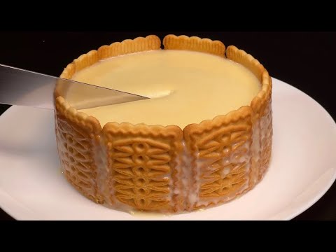 Nur Kondensmilch und Kekse! Sie werden staunen! 5-Minuten-Rezept. Keino Backen und Gelatine!!
