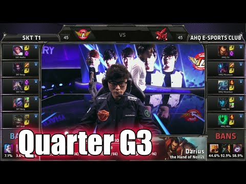 SK Telecom T1 vs ahq Game 3 | Quarter Finals LoL S5 World Championship 2015 | SKT vs AHQ G3 Worlds