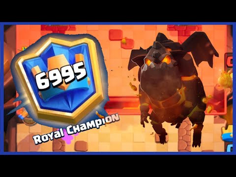 ROYAL CHAMPION TROPHY PUSH 6600+ | CLASH ROYALE BEST DECK LAVA HOUND GAMEPLAY