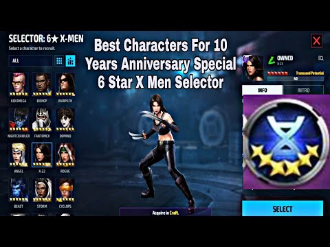 Best Characters For 10 Years Anniversary Special 6 Star X Men Selector - Marvel Future Fight