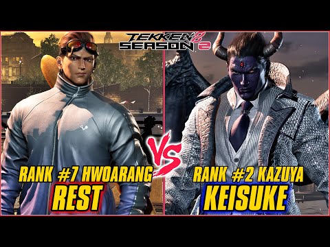 TEKKEN 8 | REST (RANK #7 HWOARANG) VS KEISUKE (RANK #2 KAZUYA) | TEKKEN 8 RANKED MATCH