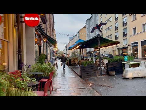 Stockholm Walks: the best street in light rain. Skånegatan, Södermalm. 