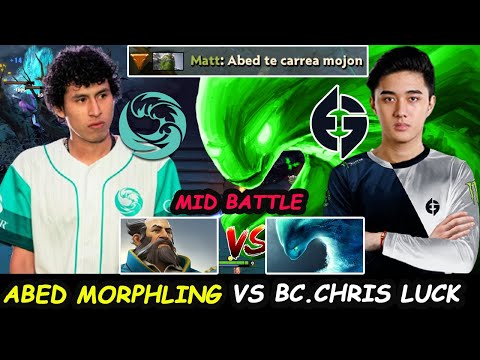 Abed Morphling A-GOD MIDLANE BATTLE vs bc.Chris Luck [Kunkka] Dota 2 Server America Pro Gameplay