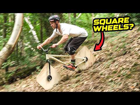 SQUARE WHEELS ON A MOUNTAIN BIKE - YOU WON'T BELIEVE THAT IT WORKED!
