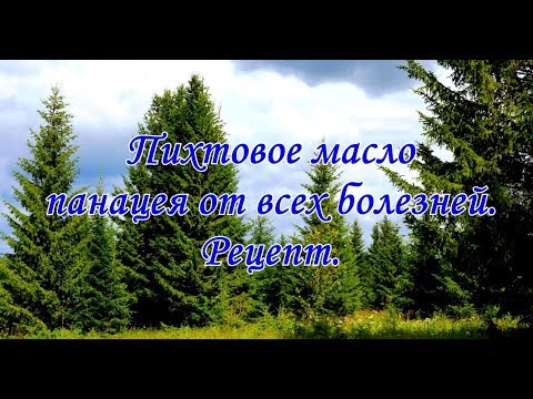 Пихтовое масло панацея от всех болезней. Рецепт.