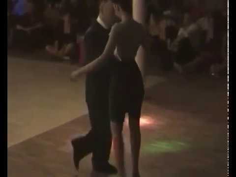  Marco Palladino  and  Federica Bolengo  are  dancing  to  a  tango  at  Pasqua Tango Festival  in  2016