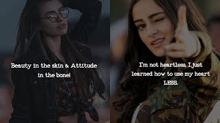 🔥attitude quotes for girls🔥 || #Quotes