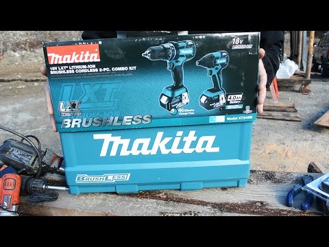 Cordless Drill Upgrade - Makita 18V Lithium-Ion Brushless Cordless Combo Kit Unboxing Video