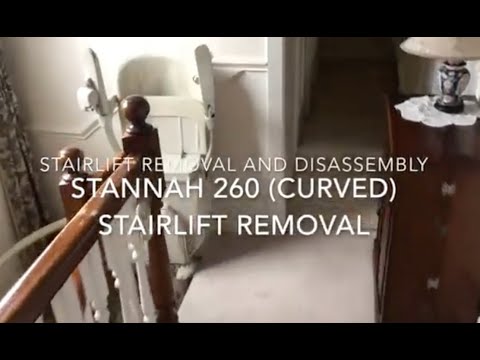 Stairlift Removal and disassembly - Stannah 260 Curved stairlift removal