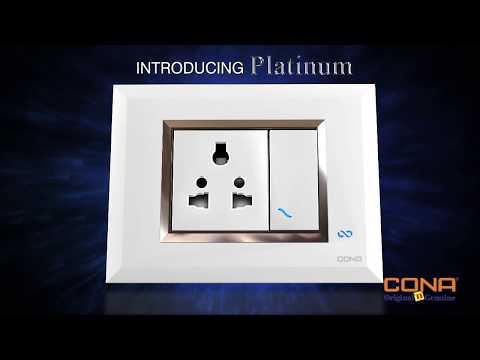 6a cona platinum modular switches, 1m, 1 way