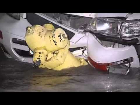 Car crashes into fire hydrant, causing water to gush into Hillsboro street