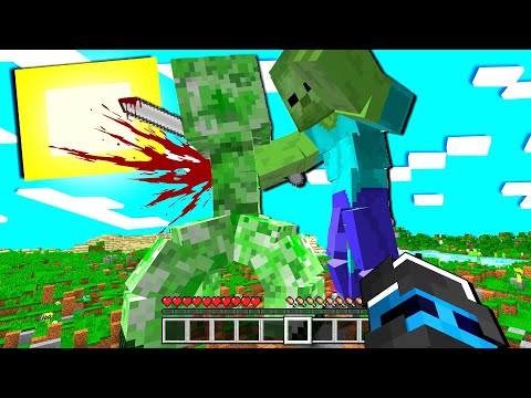 MINECRAFT MA I MOSTRI SONO TITANI GIGANTI - CREEPER vs ZOMBIE