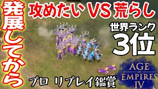 経済発展優先 VS ちょこちょこ荒らす【アッバース朝 vs イングランド, ピット, Age of Empires 4, AOE4 ゲーム実況】