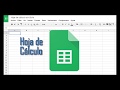 Cómo usar HOJA DE CÁLCULO en google drive  fácil 2020. Parte 1