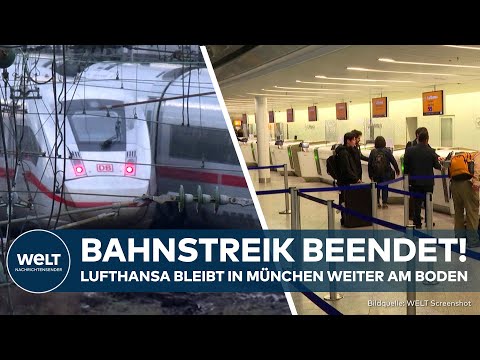 STREIKS IN DEUTSCHLAND: Zugverkehr rollt wieder - Arbeitsniederlegungen an Flughäfen!