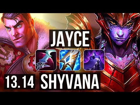 JAYCE vs SHYVANA (TOP) | 7/0/3, 2.7M mastery, 1500+ games, Godlike | NA Diamond | 13.14