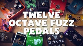 Video thumbnail for 12 Octave Fuzz Pedals (EQD, Keeley, Joyo, Beetronics, SolidGold, MXR, Caroline, EHX, Catalinbread) by The Pedal Bored