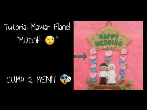 Tutorial Bunga Mawar Flanel Mudah (2 MENIT selesai) / DIY Flower Rose Flanel