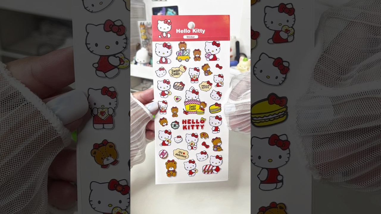 Hello Kitty Sticker Sheet ❤️ #sanriocharacter #sanrio #hellokitty #hellokittystuff #stickersheet