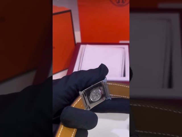 ساعة ايرميه ستيل بالماس + ستراب جلد طبيعي 30mm