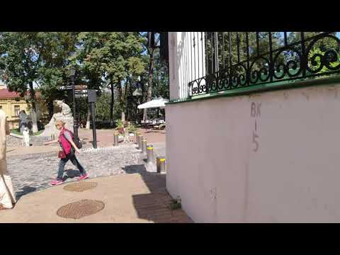 Summer day European city urban bike ride perfect video for indoor cycling Ukraine Dnieper River 4K60