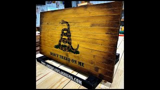 Download lagu Unbelievable Wooden Gadsden Flag - Don't Tread On Me by AMERICAN FLAG SIGNS mp3