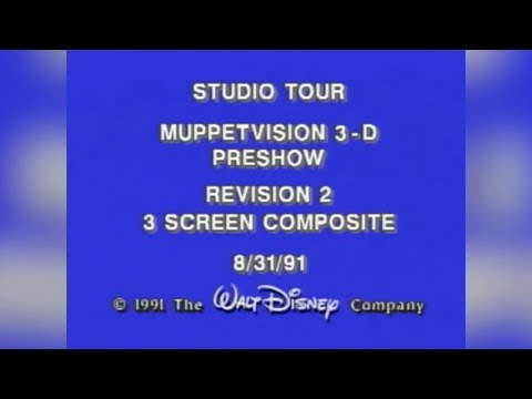 Preshow Muppet*Vision 3D Full Show Walt Disney Imagineering (1991)