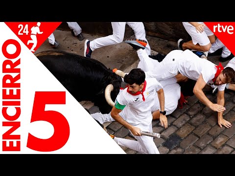 July 11 2024 encierro with Domingo Hernández bulls in Pamplona