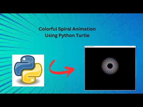 How To Create Colorful Spiral Art Using Python Turtle Python Turtle Graphics Tutorial Python