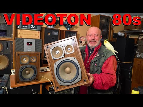 Vintage 80s VIDEOTON DC 2016A Bookshelf Speakers