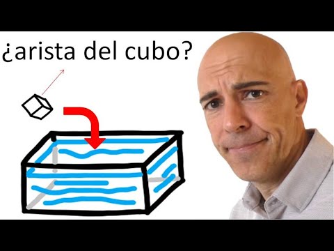 HALLAR LA ARISTA DE UN CUBO que es sumergido en un prisma rectangular