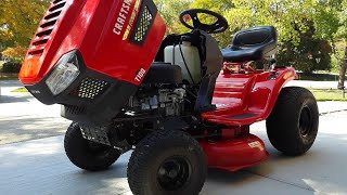 Winterizing and Storing Tractor Lawn Mower in 5 Minutes / Oil Change / Craftsman T100-T110 / Sequoia