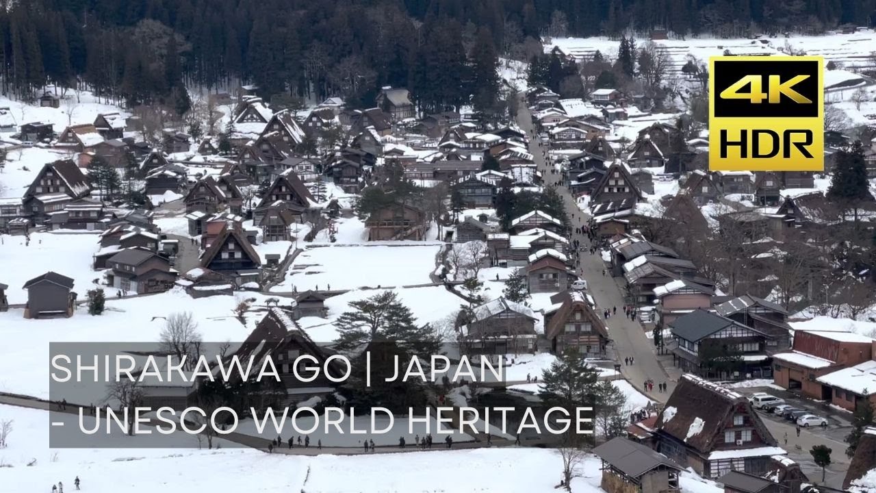 Immersive street-level walking tour through Shirakawa Go Village, Japan, showcasing authentic urban landscapes, local architecture, and the vibrant atmosphere of the city's neighborhoods