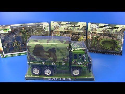 Military Toys Video for Kids !! Military Guns Tanks Soldiers Trucks and More! Box of Toys
