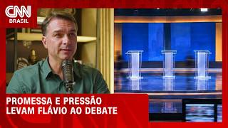 Vídeo: Entenda por que Flávio recuou e confirmou presença em debate da Band | BASTIDORES CNN