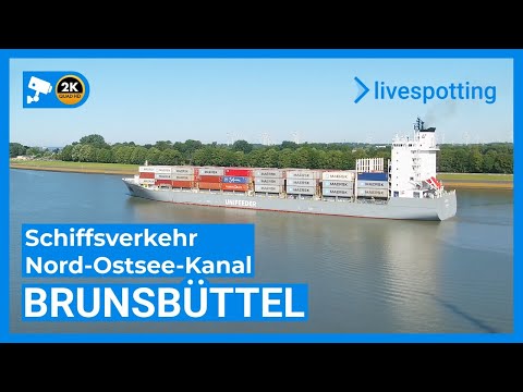 🔴 LIVE: Brunsbüttel – Nord-Ostsee-Kanal / Kiel Canal | Live Ship Traffic