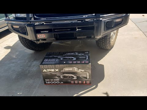 Apex winch install in ARB bull bar bumper Land Cruiser 100 series