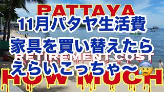 【11月パタヤ生活費】パタヤの浅沼で足を取られかけの生活費2人分🫨11月は30日間と短く助かった🙄沼のカッパに連れ去られる頃は家政婦シリーズも終わりかな🫢