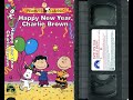 Opening Closing To Happy New Year Charlie Brown US VHS 1994