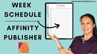 HOW TO - WEEK SCHEDULE IN AFFINITY