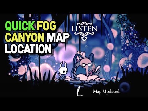 Hollow Knight- Fog Canyon Map and Cornifer Location- With and Without Shade Cloak